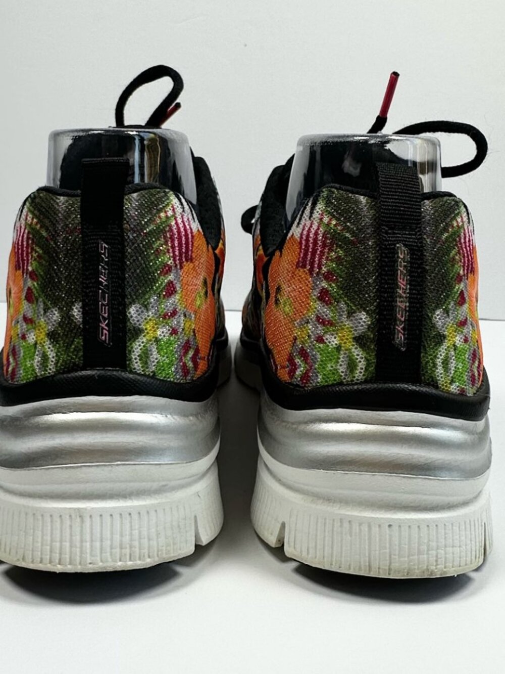 Skechers Floral Air-Cooled Memory Foam Sneaker Shoes Lite Weight Women's Size 8 - Picture 7 of 16
